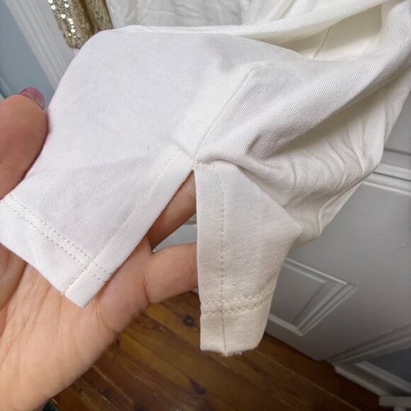 Jingle Belles Kim Gravel Sequin Sleeve White Top Womens 3X Party NWOT QVC - Picture 4 of 10